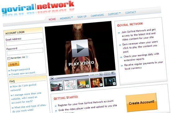 goviralnetwork Gagnez de largent en diffusant des vidéos avec Goviralnetwork