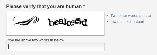Il faut bien régler ses CAPTCHAs !