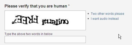 Il faut bien régler ses CAPTCHAs !