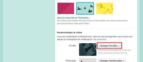 Choisissez votre photo de couverture Twitter
