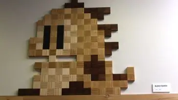 Le pixel art se décline aussi en bois