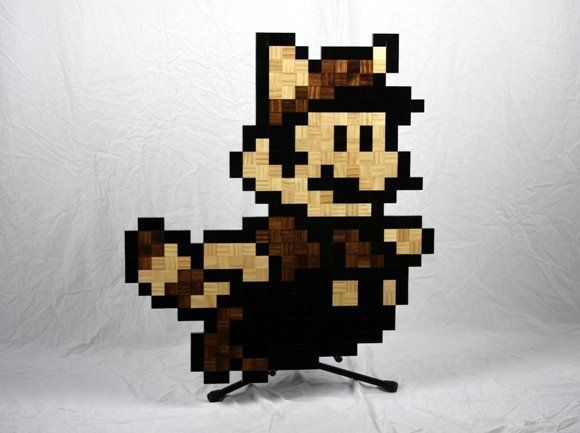 Le pixel art se décline aussi en bois