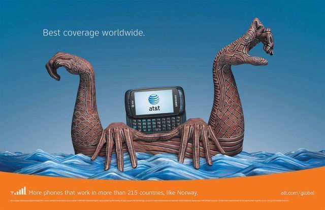18 publicités créatives AT&T autour du monde avec des doigts #2