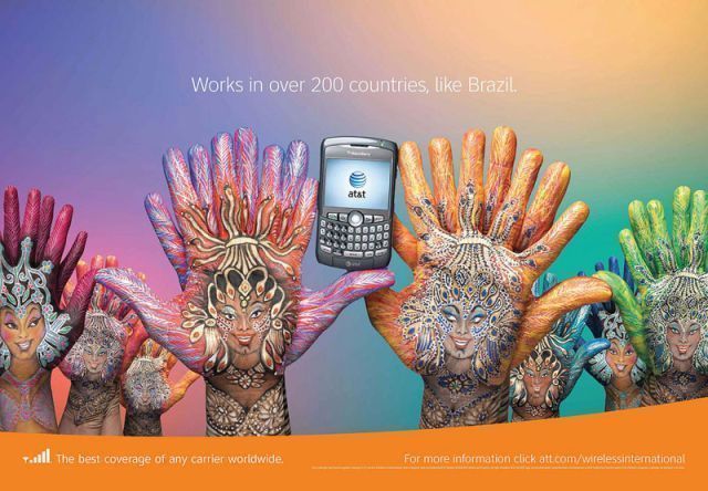 18 publicités créatives AT&T autour du monde avec des doigts #6
