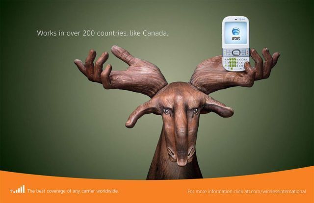 18 publicités créatives AT&T autour du monde avec des doigts #7
