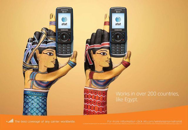 18 publicités créatives AT&T autour du monde avec des doigts #9
