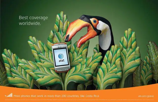 18 Publicités créatives AT&T autour du monde avec des doigts #10