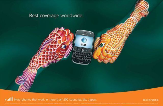 18 publicités créatives AT&T autour du monde avec des doigts #15