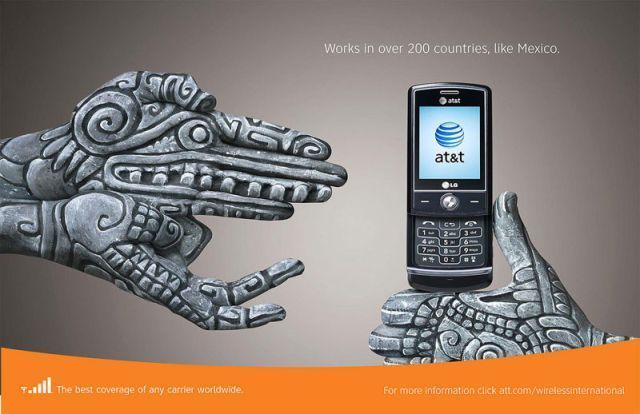 18 publicités créatives AT&T autour du monde avec des doigts #16