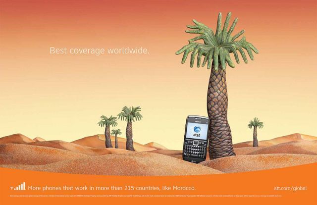 18 publicités créatives AT&T autour du monde avec des doigts #17