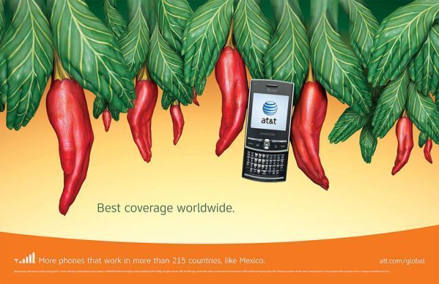 18 publicités créatives AT&T autour du monde avec des doigts #18