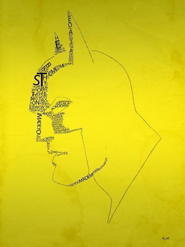 4 portraits typographiques de Super-héros #2