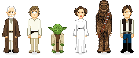 130 personnages célèbres pixellisés
