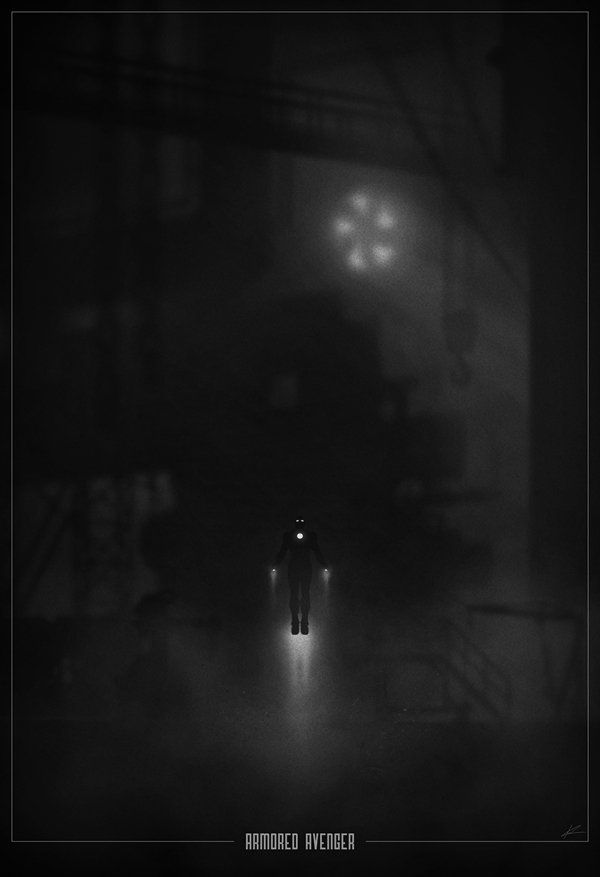 10 Posters de super-héros en Noir et Blanc #9