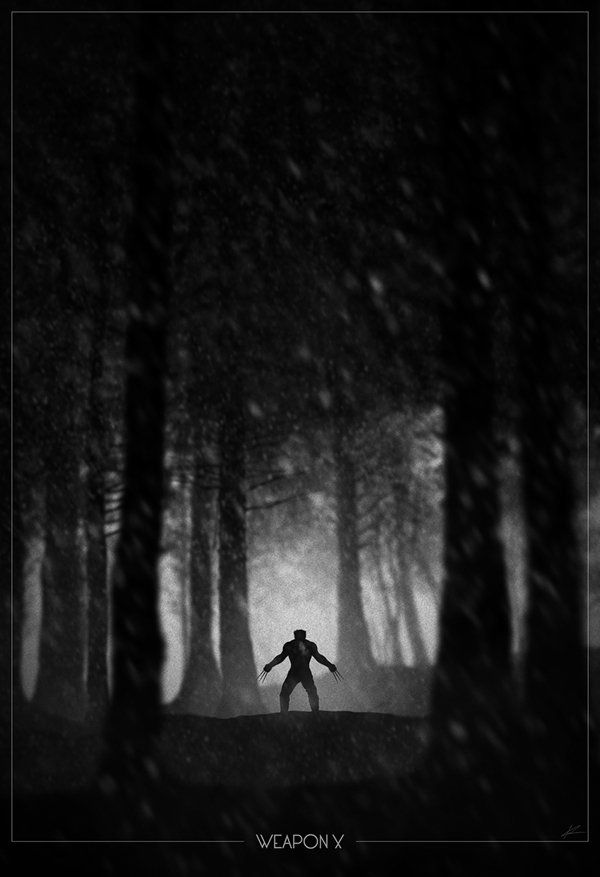 10 Posters de super-héros en Noir et Blanc #7
