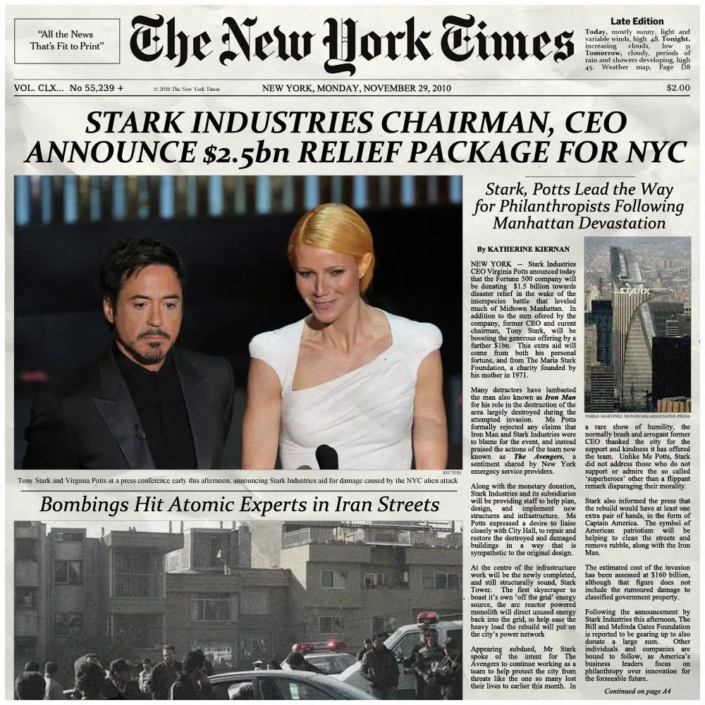 Les Avengers s’affichent dans les journaux US #37