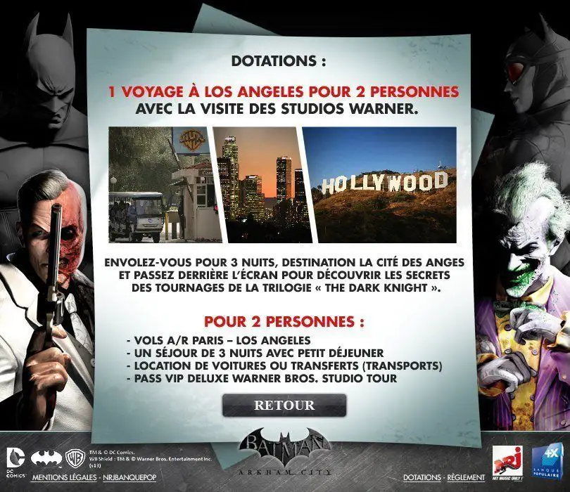 Gagne un séjour à Los Angeles pour visiter les Studios Warner avec Batman #10