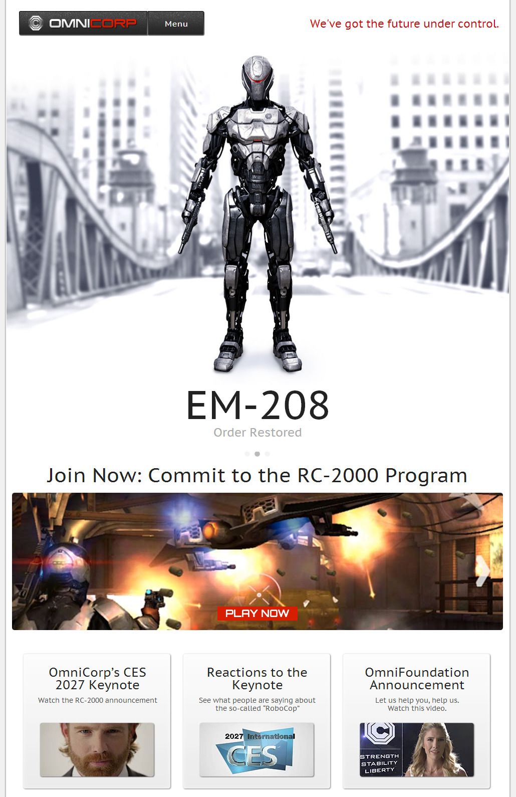 Robocop : 1 mini-site + 2 extraits exclusifs