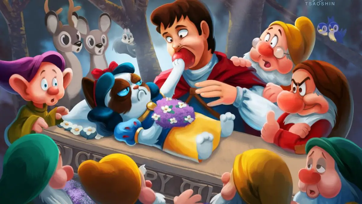 Quand Grumpy Cat trolle les dessins animés Disney