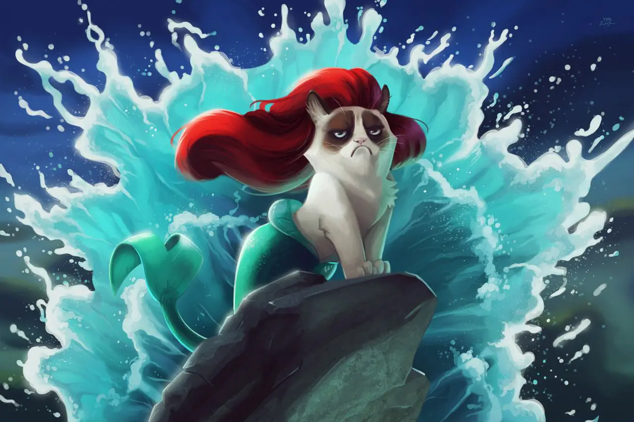 Quand Grumpy Cat trolle les dessins animés Disney #11