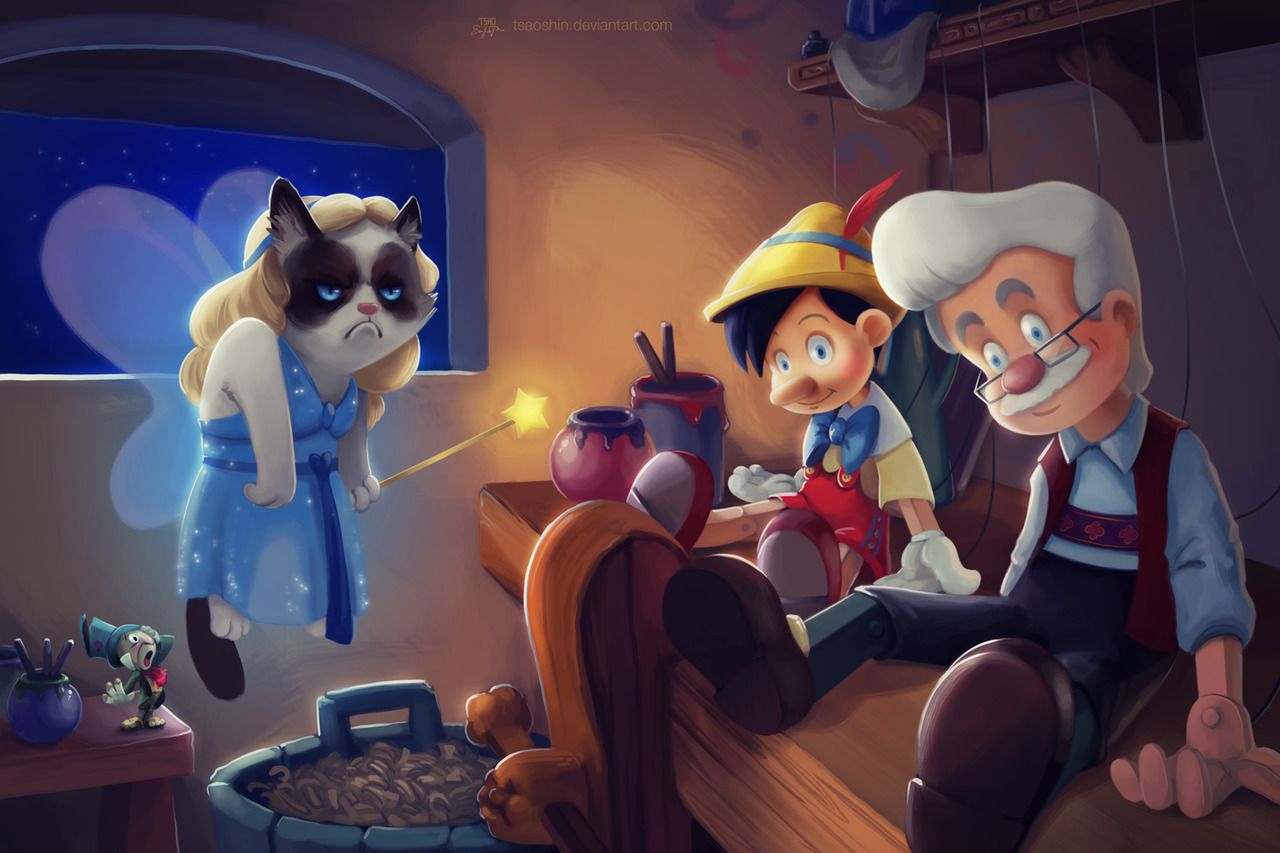 Quand Grumpy Cat trolle les dessins animés Disney #6