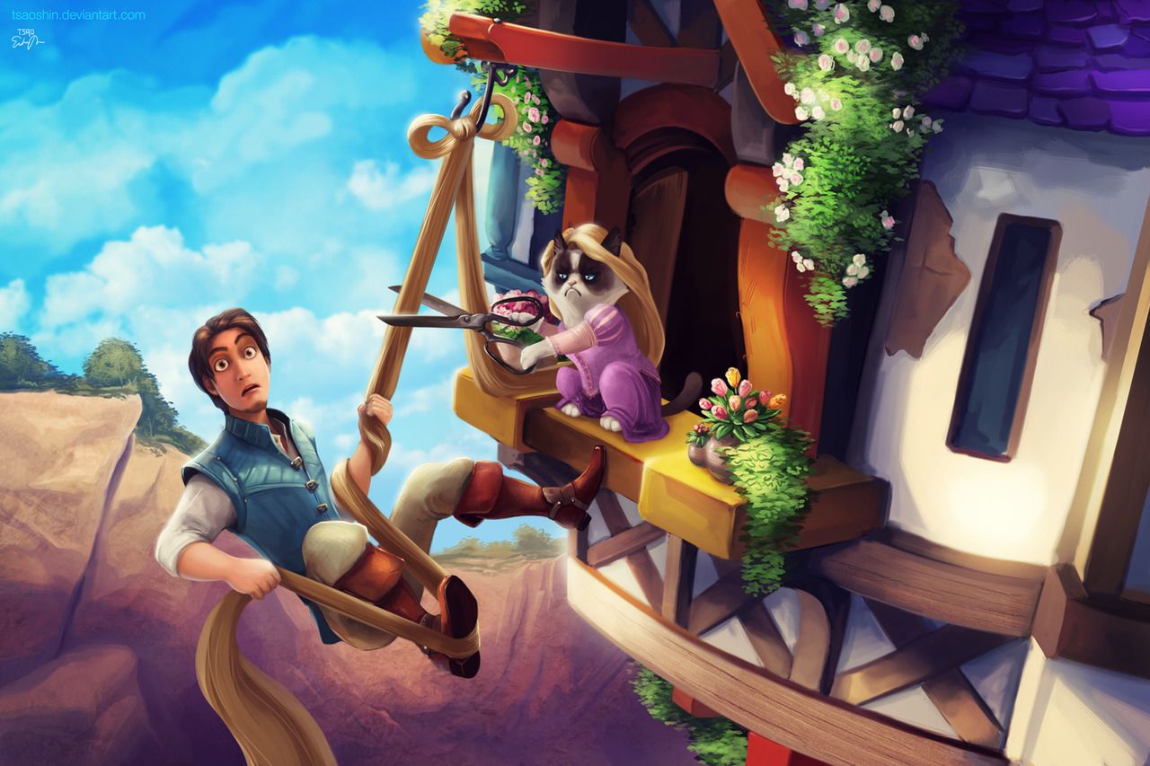Quand Grumpy Cat trolle les dessins animés Disney #8