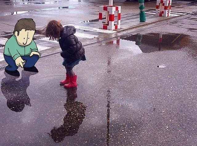 Il rajoute des petits personnages délirants dans des photos Instagram #48