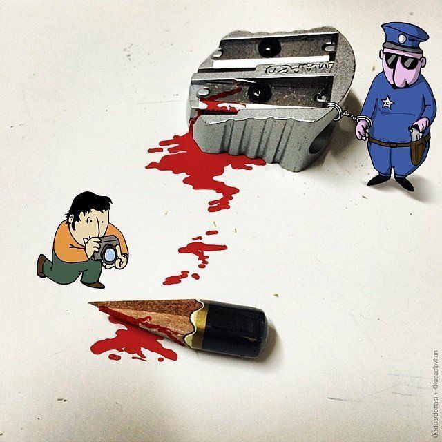 Il rajoute des petits personnages délirants dans des photos Instagram #12
