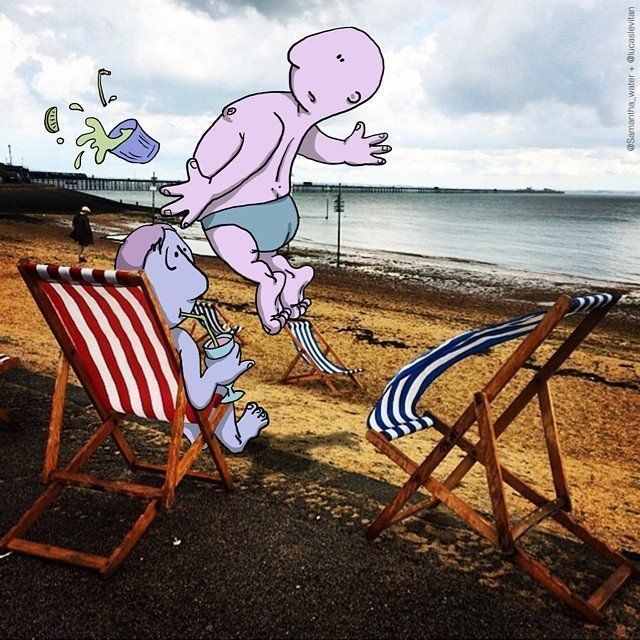 Il rajoute des petits personnages délirants dans des photos Instagram #4