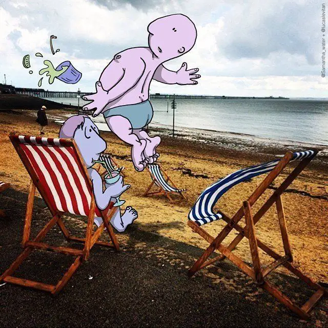 Il rajoute des petits personnages délirants dans des photos Instagram #4