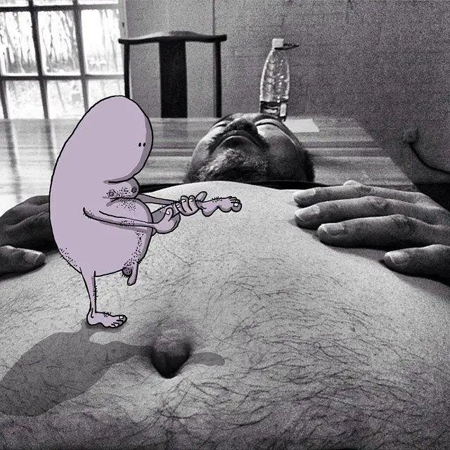 Il rajoute des petits personnages délirants dans des photos Instagram #57