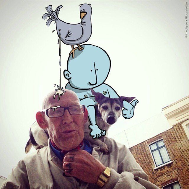 Il rajoute des petits personnages délirants dans des photos Instagram #58