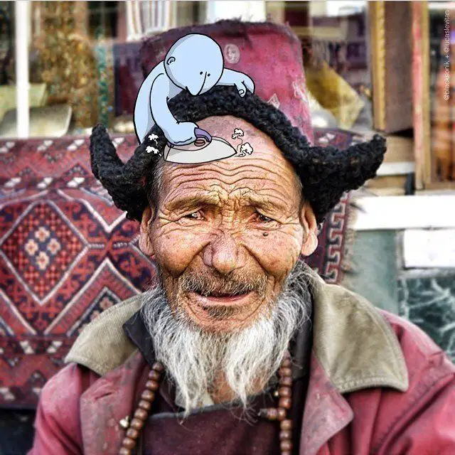 Il rajoute des petits personnages délirants dans des photos Instagram #62