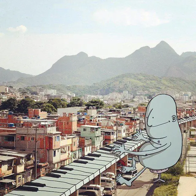Il rajoute des petits personnages délirants dans des photos Instagram #3