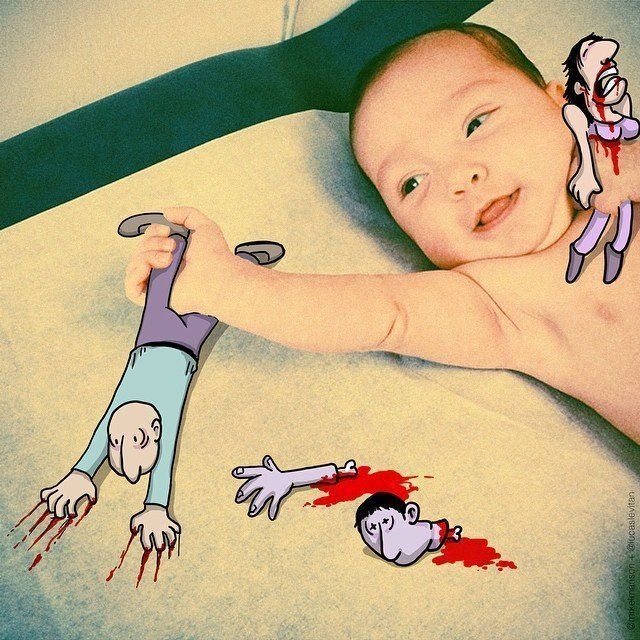 Il rajoute des petits personnages délirants dans des photos Instagram #65