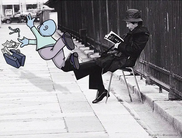 Il rajoute des petits personnages délirants dans des photos Instagram #11