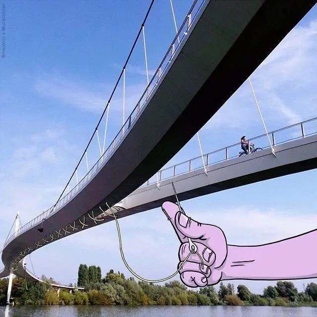 Il rajoute des petits personnages délirants dans des photos Instagram #14