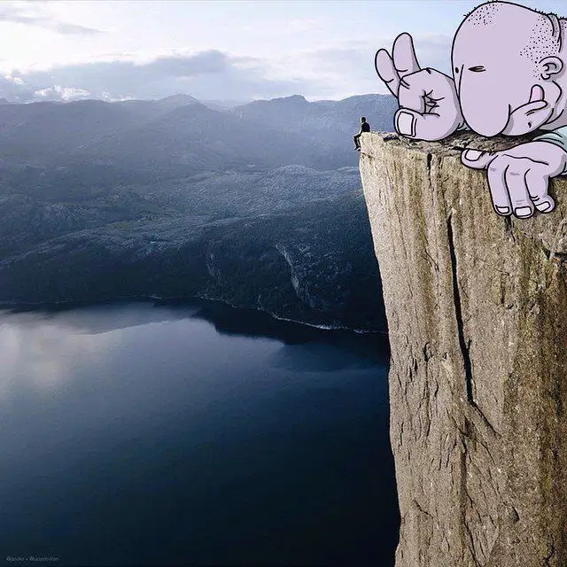 Il rajoute des petits personnages délirants dans des photos Instagram #18