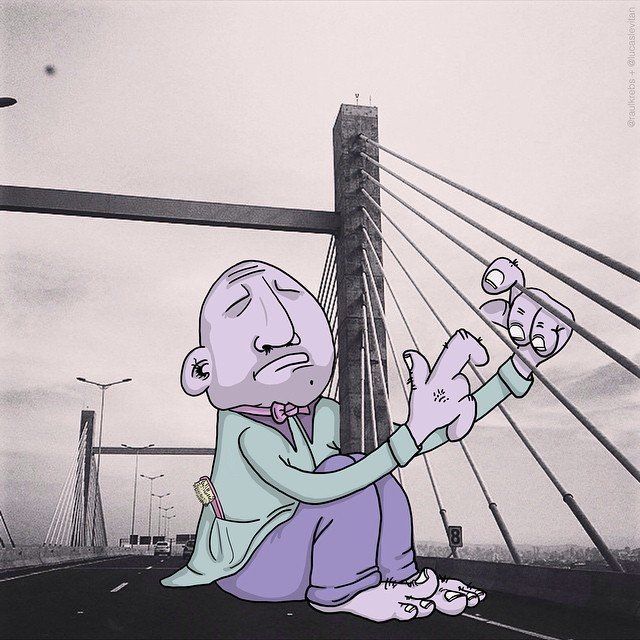 Il rajoute des petits personnages délirants dans des photos Instagram #17