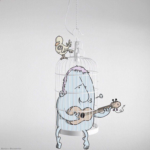 Il rajoute des petits personnages délirants dans des photos Instagram #26