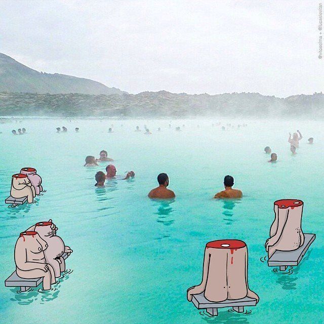 Il rajoute des petits personnages délirants dans des photos Instagram #15