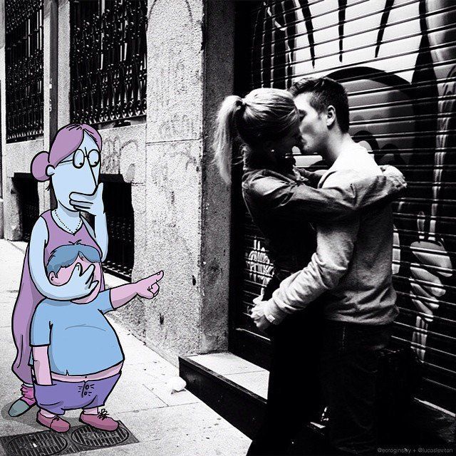 Il rajoute des petits personnages délirants dans des photos Instagram #13