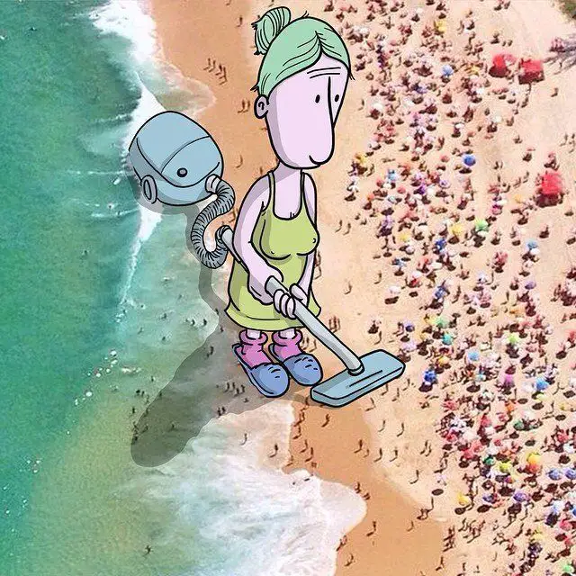 Il rajoute des petits personnages délirants dans des photos Instagram