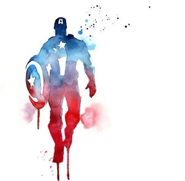 50 Fabuleux portraits de Super Héros à l’aquarelle #25