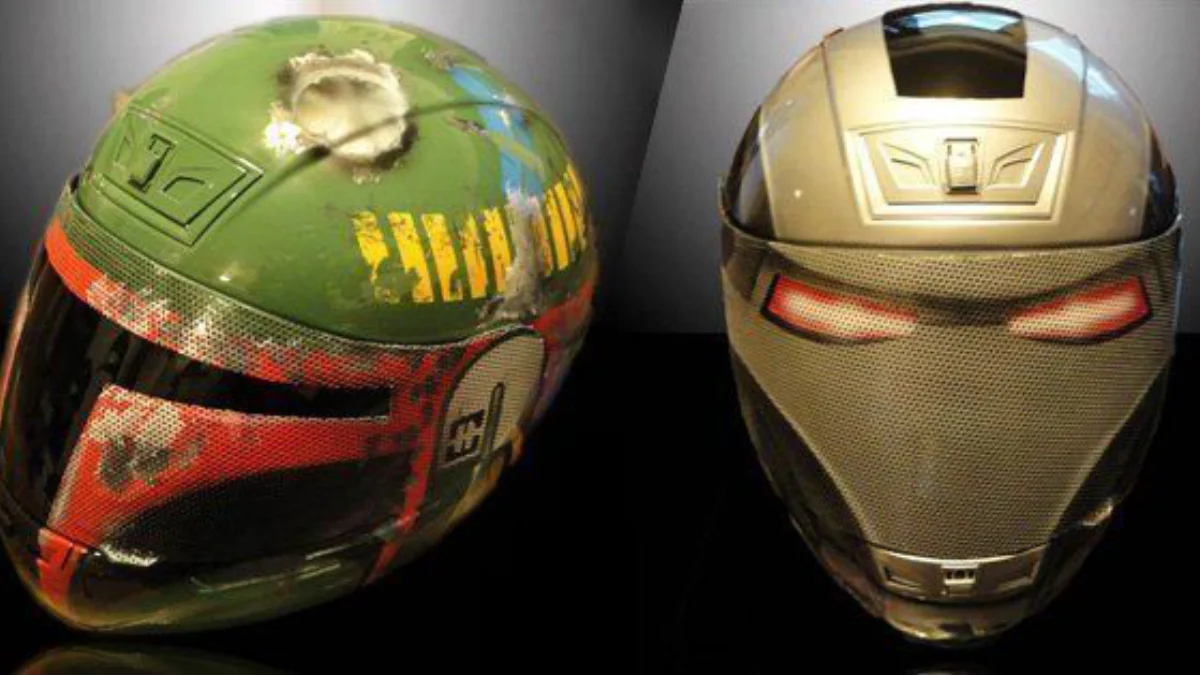 Des casques motos de Super Héros