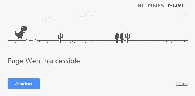 Un jeu caché dans le navigateur Google Chrome #3