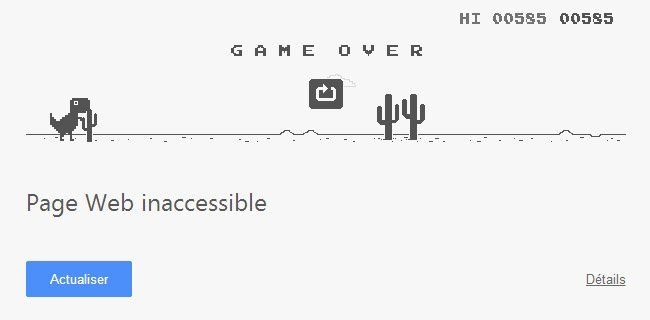 Un jeu caché dans le navigateur Google Chrome #4