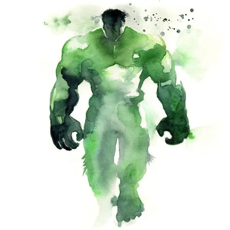 50 Fabuleux portraits de Super Héros à l’aquarelle #29