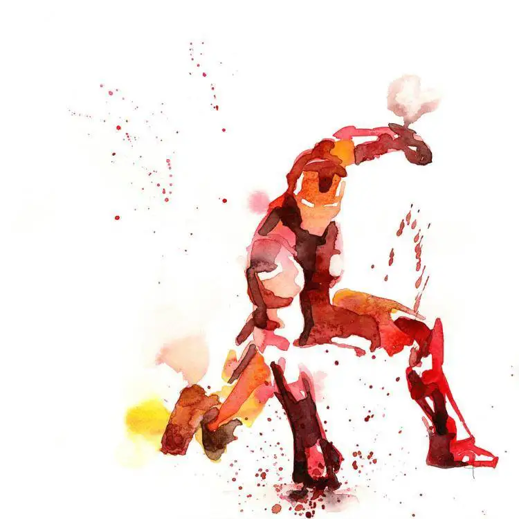 50 Fabuleux portraits de Super Héros à l’aquarelle #30