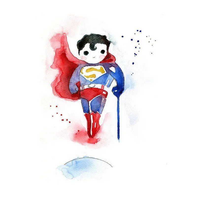 50 Fabuleux portraits de Super Héros à l’aquarelle #51